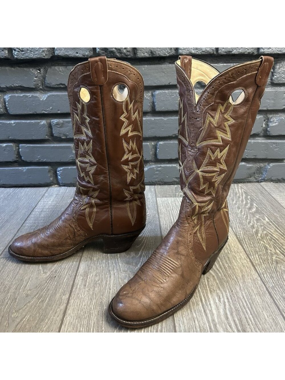 Laramie Vintage Triad Western Cowboy Boots Mens 10.5 D